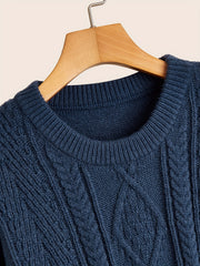 Men's Warm Knit Sweater Comfy Pullover for Winter