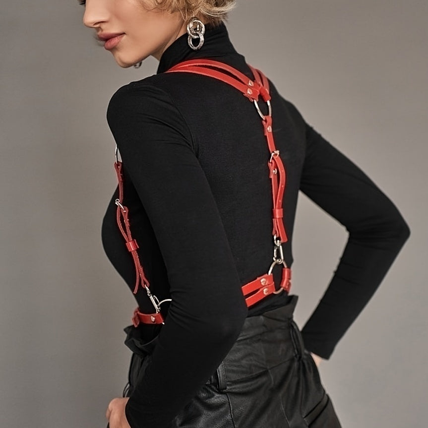 PU Leather Body Harness Belt For Women Gothic Waist Harness Straps