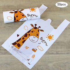 50pcs Plastic Bulk Shopping Bags Restaurant Bag T Shirt Plastic Bags In Bulk
