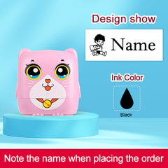 1pc Cartoon Name Stamp For Clothing Kids Waterproof Washable Name Stickers