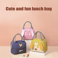 Outdoor Portable Insulation Bag Cartoon Lunch Bag Double-layer Waterproof