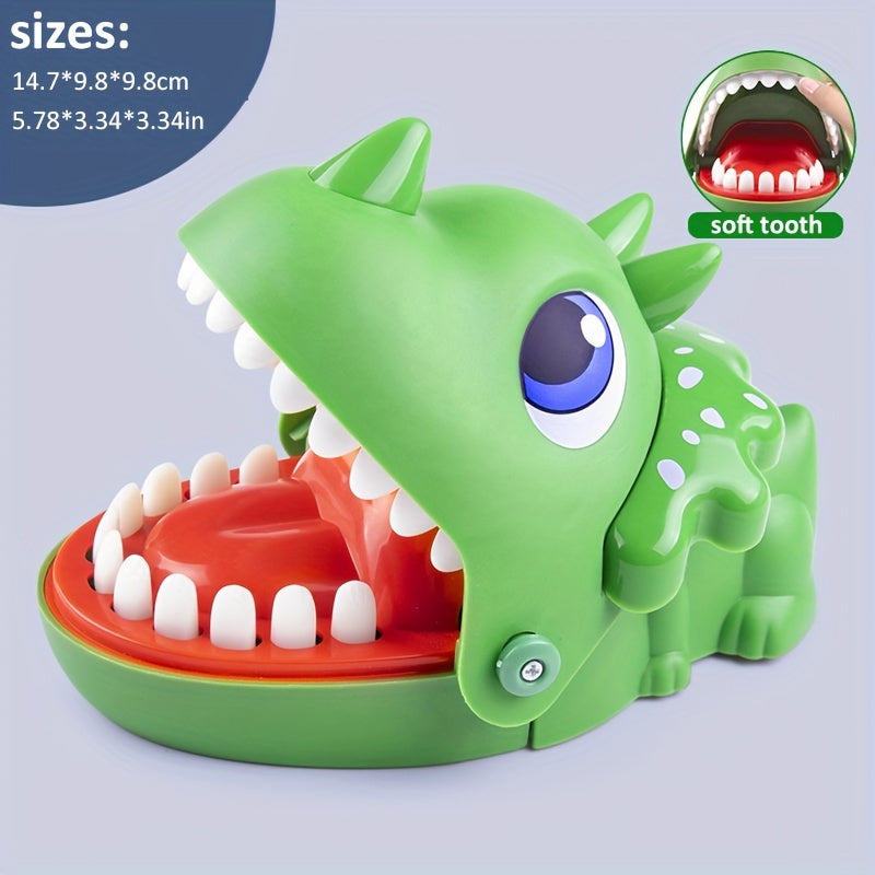 Colorful Dinosaur Finger Biting Toy Interactive Family Game Soft Tipped