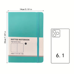 A5 Hardcover Dotted Line Notebook Brown Grey