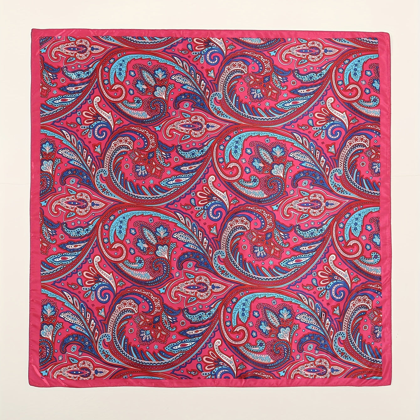 Boho Phoenix Tai Print Bandana Satin Shawl Silk Square Scarf
