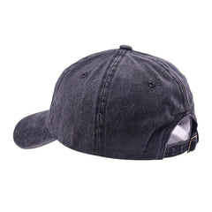 Cat Dog Mom Embroidery Baseball Cap Washed Distressed Solid Dad Hats