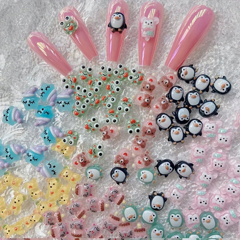 10pcs Mini Frog & Star Figurines for DIY Wedding Decor & Manicures