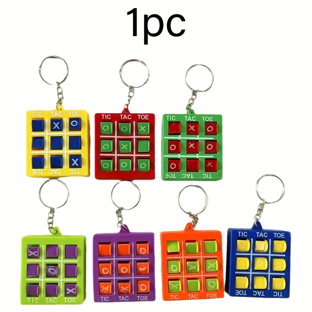 Tic Tac Toe Mini Colorful Nine Grid Keychain Backpack Pendant