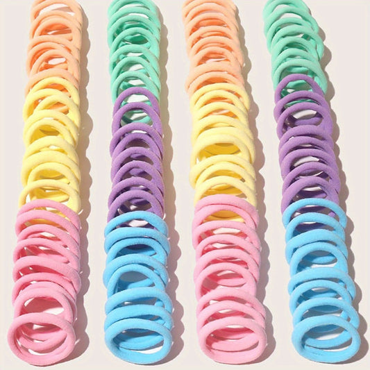 100pcs Colorful Hair Tie Ponytail Holders Hair Accessories