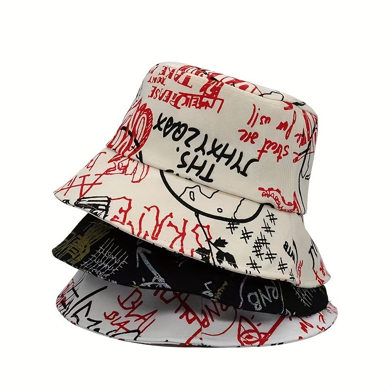 Letter Pattern Fisherman Hat Sun Hat Street Tide Cotton Hat