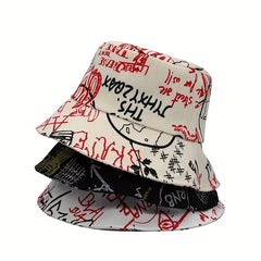 Letter Pattern Fisherman Hat Sun Hat Street Tide Cotton Hat