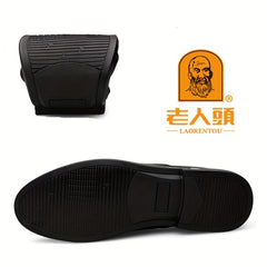 Men's Cap Toe Loafer Shoes Spring Comfy Non slip Slip On Shoes