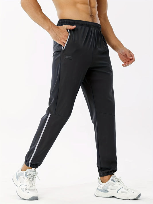 Men's Elastic Waist Active Pants for Outdoor Sports