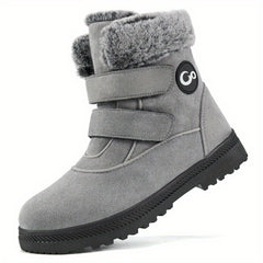 Plush Lined Thermal Slip On Snow Boots Keep Warm Non Slip Snow Shoes