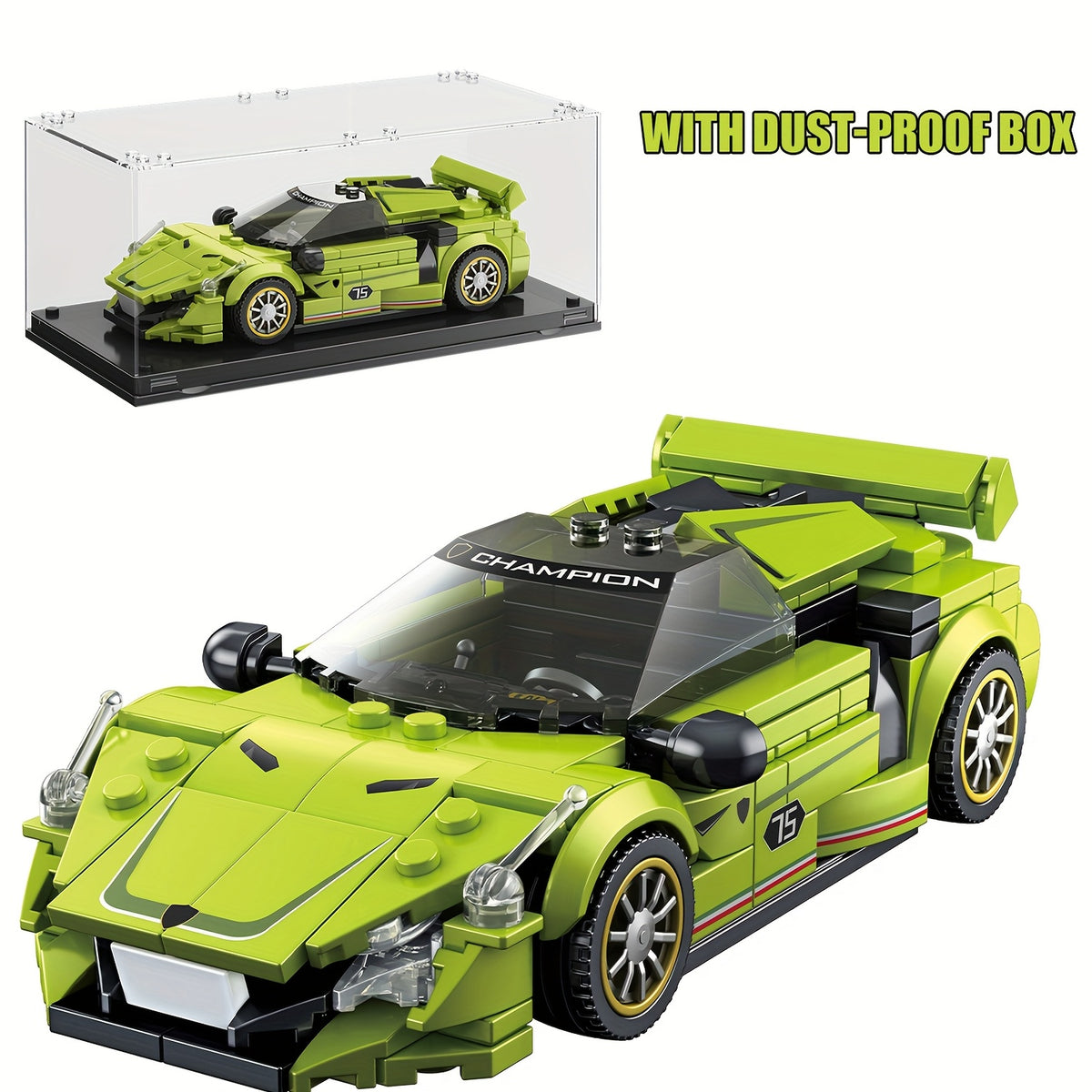 323pcs Racing Assembly Model Building Toy with Dustproof Display Box
