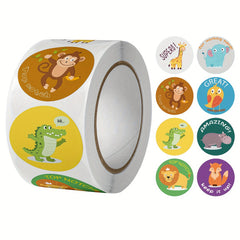 500 Fun Cartoon Animal Fruit Reward Stickers Teachers Incentive Stickers