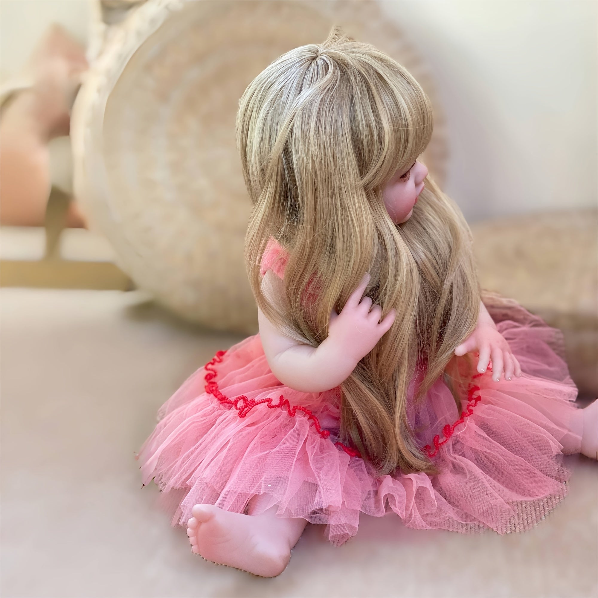 Realistic 55 Lifelike Youngsters Girl Reborn Doll with Dress & Accessories