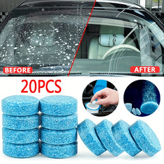20pcs Effervescent Tablets for Car Windscreen Wiper & Glass Cleaning