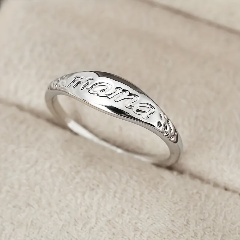 Mom Letter Ring Mother's Gift For Women Mom