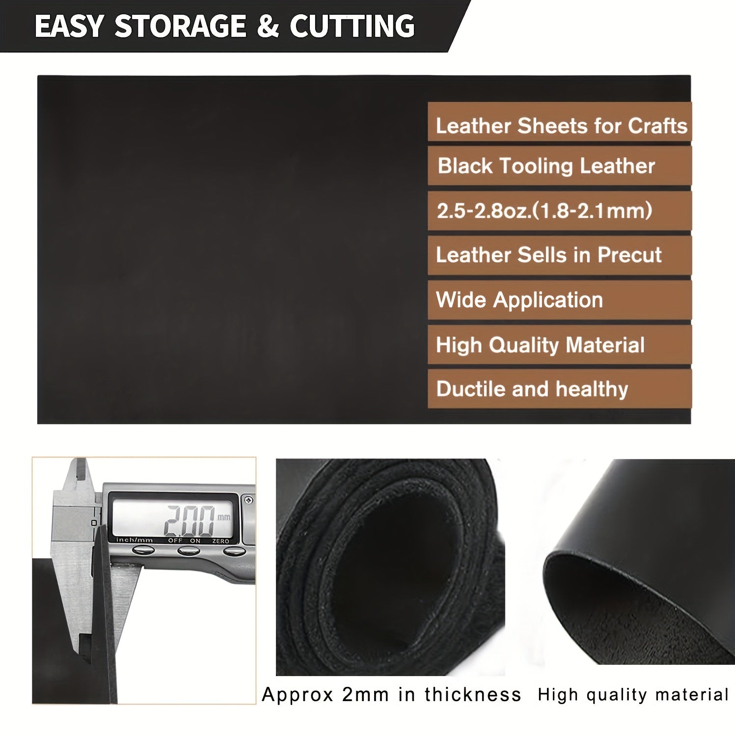 Thick Leather Sheets Full Grain Cowhide 1 8 2 1mm