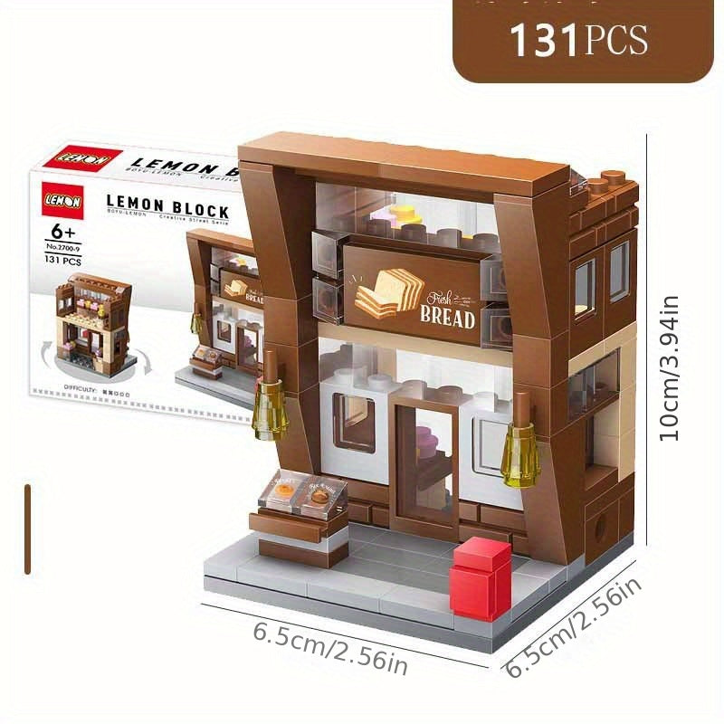 Mini Bricks Bread Shop Building Blocks Set