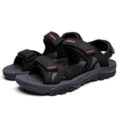 Men's Non Slip Hook And Loop Sandals Durable Quick Dry Closed Toe Beach Shoes