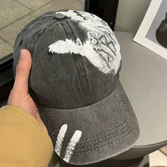 Men's Graffiti Style Gray Baseball Cap
