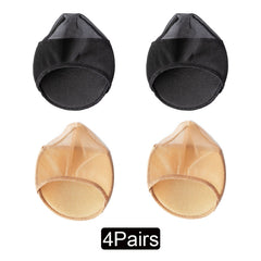 4 Pairs Lace Half Palm Socks Solid Invisible High Heels Socks Women's Stockings