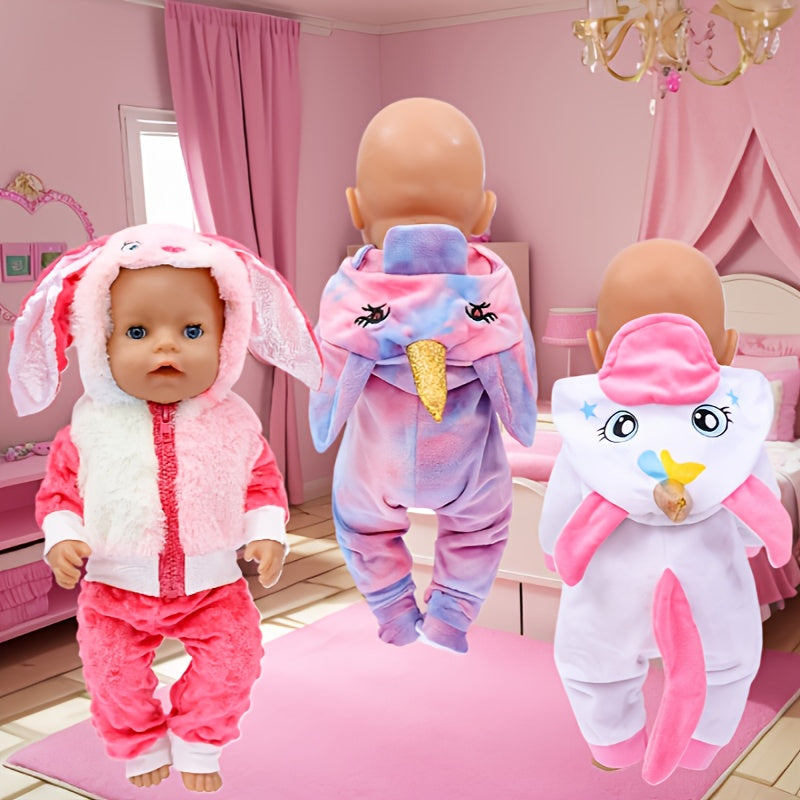 Unicorn Set for 35 56 45 Doll Accessories Pink Bunny Outfit Purple Pink Unicorn