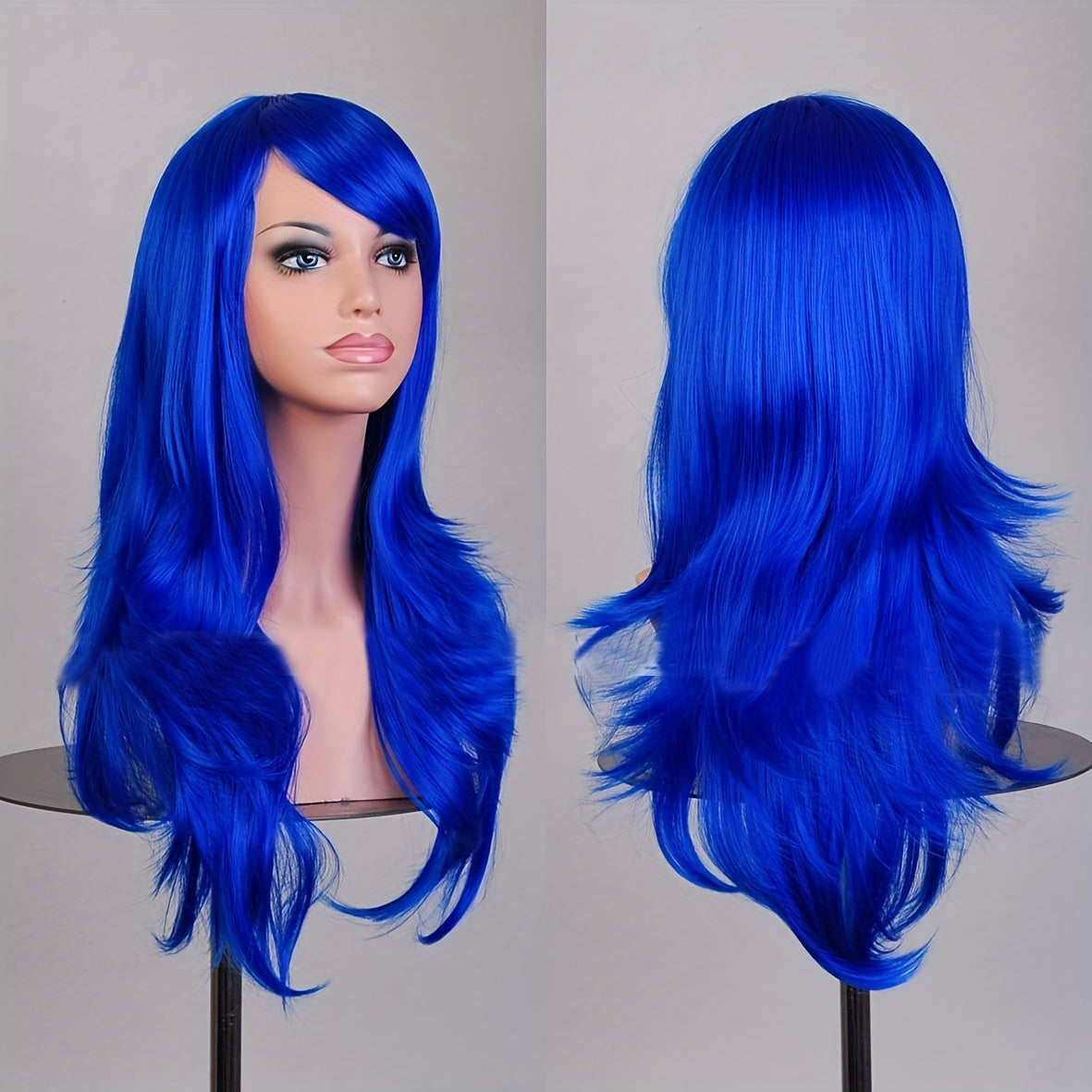 Long Curly Synthetic Wig With Bangs for Halloween Cosplay