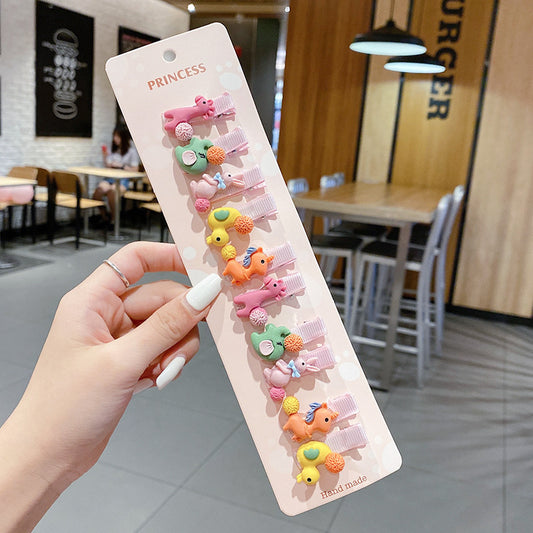 Cartoon Animal Fruit Hair Clips For Baby Girls