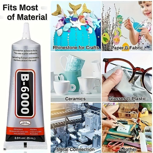 B6000 Jewelry Rhinestone Transparent Glue Precision Tip Craft Adhesive Glue