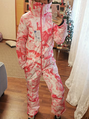 Women's Waterproof Snow Jumpsuit Winter Ski Suit