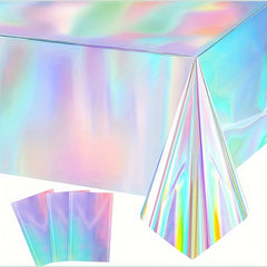 3pcs Laser Rectangular Tablecloth Party Wedding Decoration