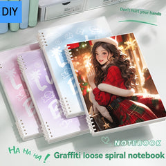 Custom Christmas Spiral Notebook Personalized Holiday Journal