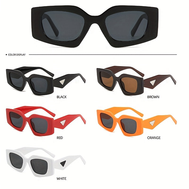 Men's Irregular Frame UV Protection Sunglasses Vintage Eyewear