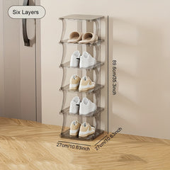 Folding Shoe Rack Stackable Shoe Storage Shelf Space Saving Organization