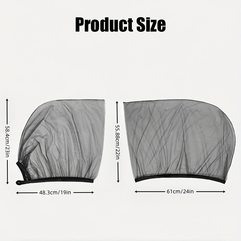 Car Window Sun Shade Mesh UV Protection Insect Resistant - Universal Fit