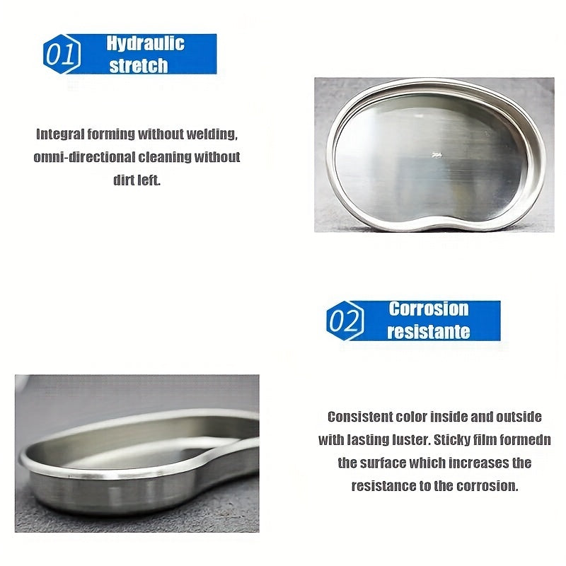 Stainless Steel Kidney Shaped Disinfection Tray