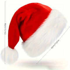Red Velvet Santa Hat & Gloves Set Festive Christmas Accessories