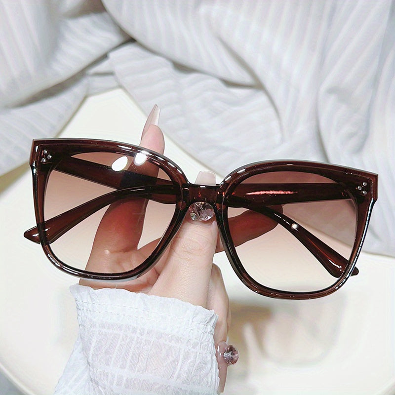Cat Eye Square Sunglasses Rivet UV400 Sun Shades For Driving