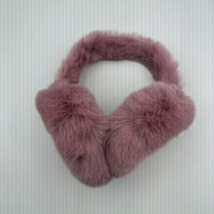 Women's Pink Fleece Earmuffs - Warm Winter Ear Covers