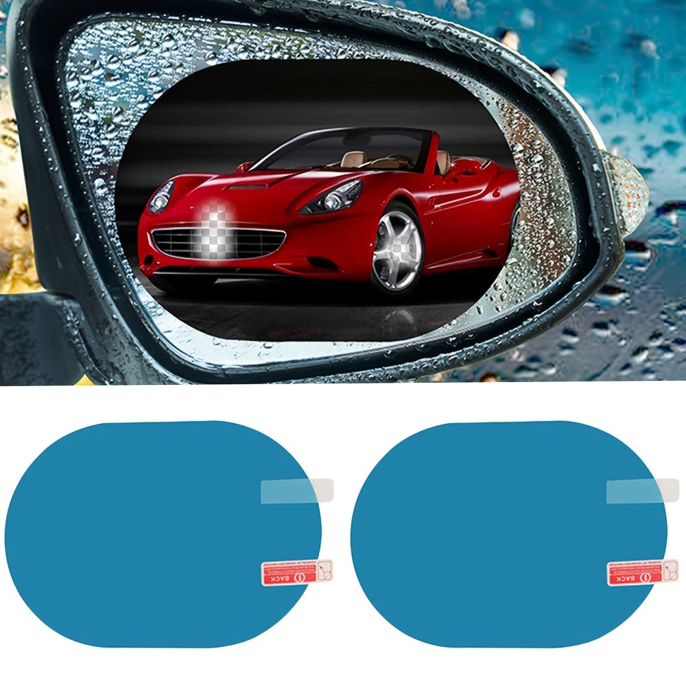 2pcs Car Truck Rearview Mirror Rainproof Film Anti Fog Anti reflective Clear Wat