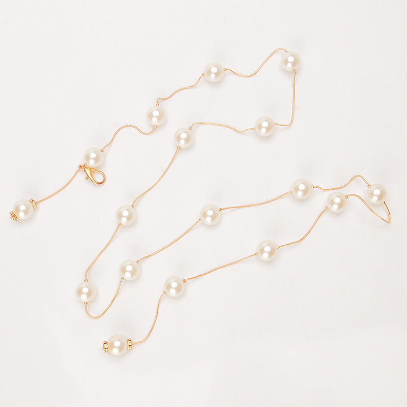 Faux Pearl Bridal Belt Wedding Dress Waist Chain Sash Belt