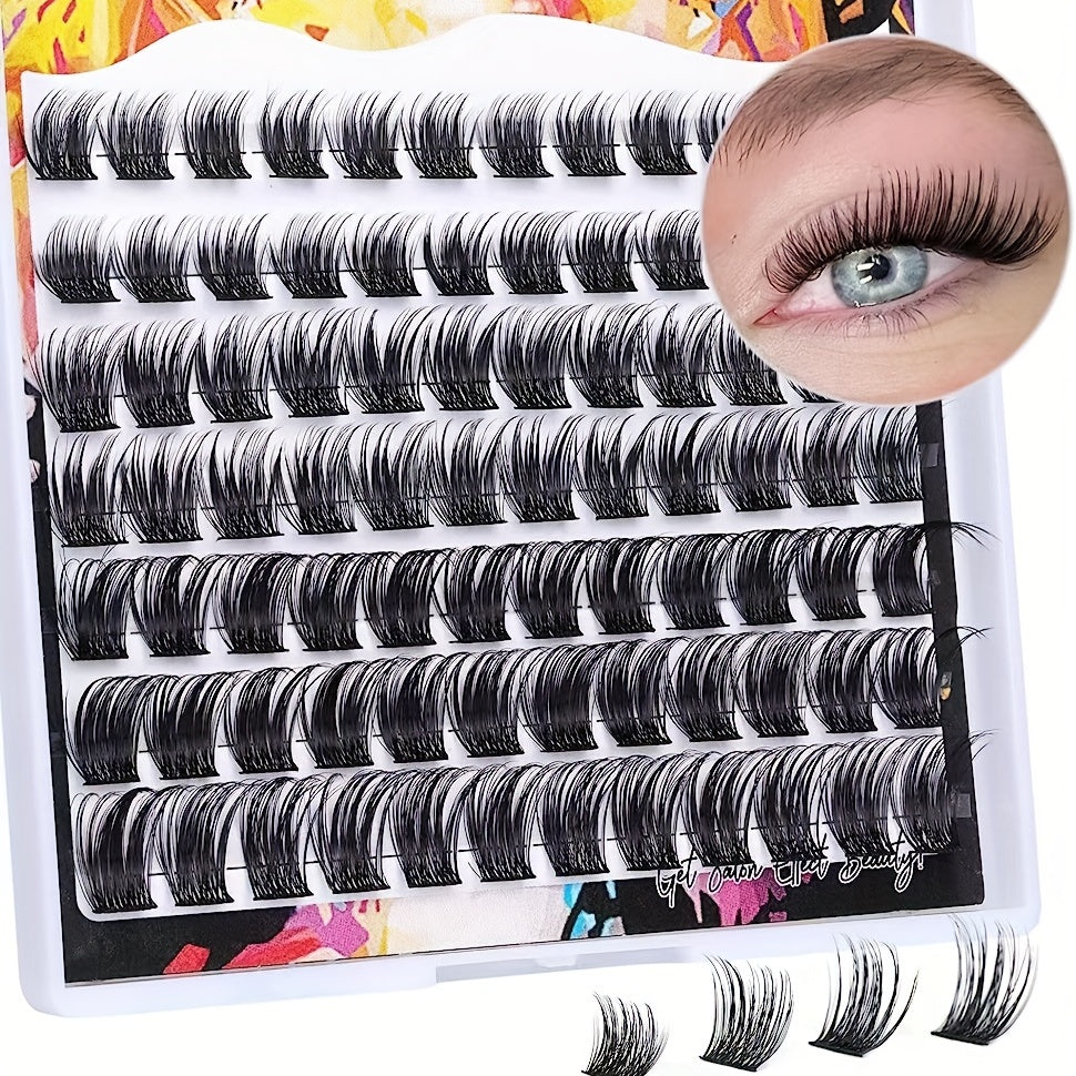 Natural Look D Curling Lash Clusters DIY Eyelash Extensions