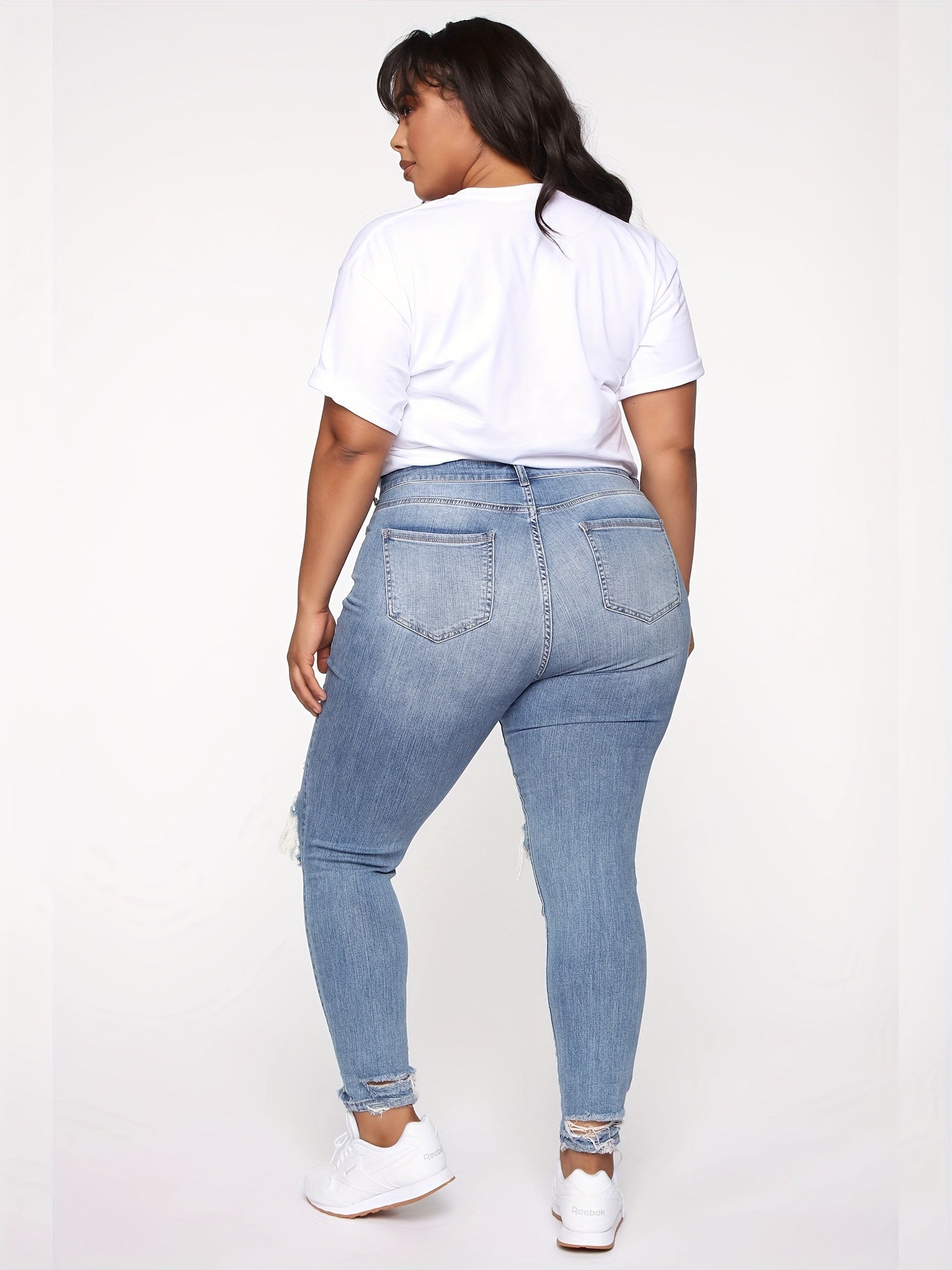  High Rise Ripped Skinny Jeans