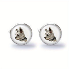 Yorkshire Terrier Cufflinks Yorkie Cufflinks Dog Cuff Links