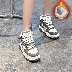 Plush Lined Thermal Running Shoes Wear Resistance Non Slip Sneakers