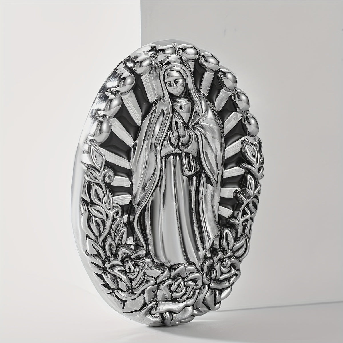 Vintage Virgin Mary Belt Buckle for DIY