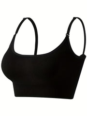 5pcs Ribbed Push Up Bras Comfy & Breathable Intimates Bra Women's Lingerie