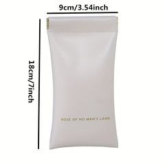 Slogan Graphic Glasses Bag PU Leather Waterproof Sunglasses Storage Pouch